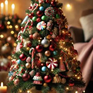 weihnachtsbaum mit süßigkeiten